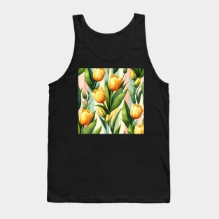 Yellow Tulip Flowers Tank Top